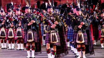 Gruppe Dudelsackspieler The Royal Edinburgh Military Tattoo