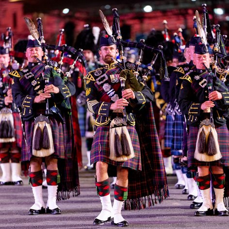 Gruppe Dudelsackspieler The Royal Edinburgh Military Tattoo