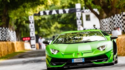 Goodwood Festival of Speed Rennwagen auf der Strecke