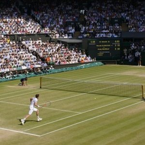Tennisspieler auf dem Centre Court Wimbledon