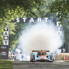 Goodwood Festival of Speed Rennwagen auf der Strecke