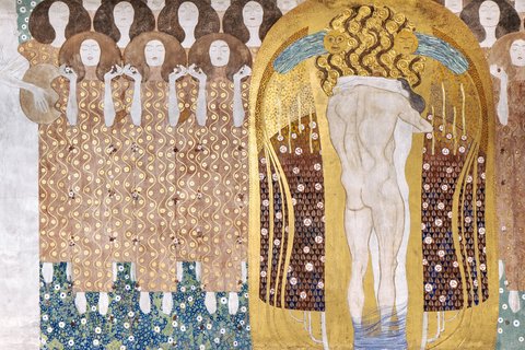 Gustav Klimt: Beethovenfries, Langwand rechts; Secession
